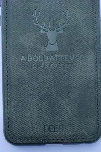 Image of Soft Texture Cloth Deer Pattern Protective Back Cover for Honor 9N Case Cover Dirt Resistant Anti-Shock Fabric Basic Cover with Honor 9N Phone Case - Black