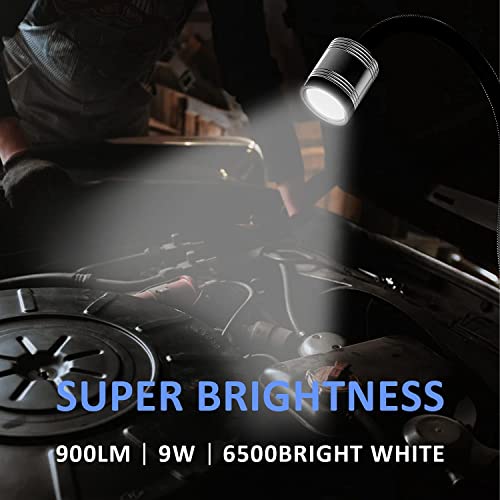 Magnetic Led Light, Led Machine Light, Magnetic gooseneck led IP66 Waterproof 900Lumens Spotlight with 500mm Gooseneck for Industrial Lathe Machine (UK Plug) - Image 3