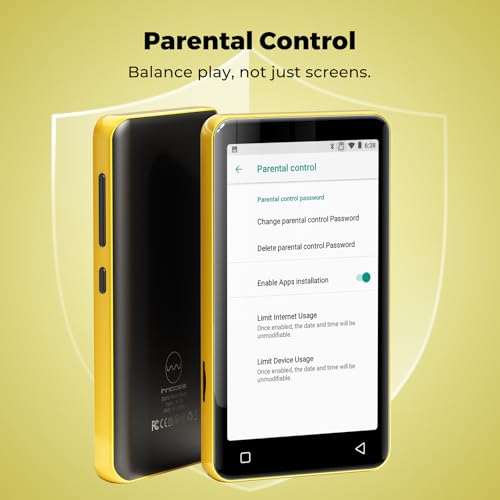 Image of innioasis G1 Kids MP3 Player with Bluetooth, WiFi, 16GB Android MP4 Player, 4-Inch Full Touch Screen, Supports Spotify, Pandora, Tidal, Deezer, Amazon Music (Gold)