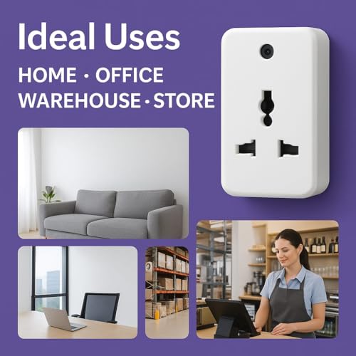 Image of FREDI HD PLUS WiFi Plug Camera 1080P HD Indoor Security Camera | 32GB Inbuilt Storage | Live View on Mobile & PC| Motion Detection | Loop Recording | 24x7 AC Powered | Home Office Shop Monitoring