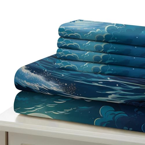 Housse de couette 220x240cm imprimée 3D King en microfibre ultra douce