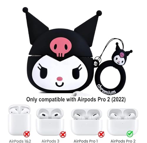 Image of YODI Case Cover for Airpods Pro|Pro 2|Airpods Pro 3|Airpods 4 Pouch, Silicone Cases with Cleaner Kit 360 Drop Protection,Shock-Resistant ((Black White Kitty), Airpods Pro /Pro 2)