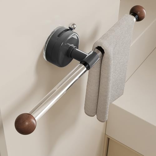 LZJDHKJ Ganchos Ventosa, Largo Ganchos Ventosa Baño Sin Agujeros Colgador, Ventosa Impermeable Reutilizable Percha Ventosa para Baño, Ducha, Cocina, Ventana De Cristal,31 cm X 6 cm,Black