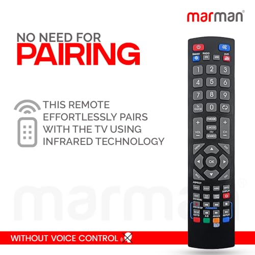 Image of marman Compatible with Blaupunkt Smart TV Remote Control Suitable for LED Tv Non Voice Command No Bluetooth Connection - Match Exactly with Key by Key of Your Existing Model !