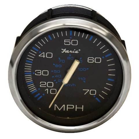 Faria Boat Speedometer Gauge SE9990A | Chesapeake Black Stainless