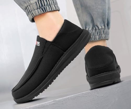 LARNMERN Steel Toe Slip On Work Shoes Mens Safety Sneakers Walking Shoe Lightweight Steel Toe Loafers2