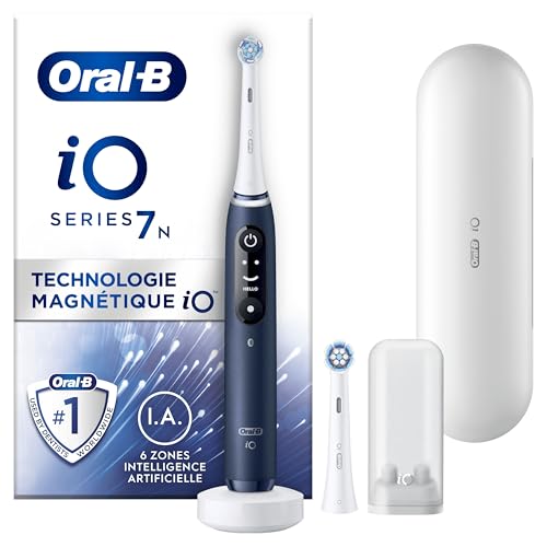 Oral-B iO 7 Brosse À Dents Électrique Blanche, Un Capteur De Pression Pour Protéger Les Gencives...