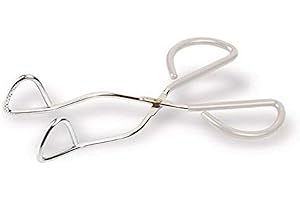 ekco kitchen utensils: Premium 10" Angled Tongs With White Handle