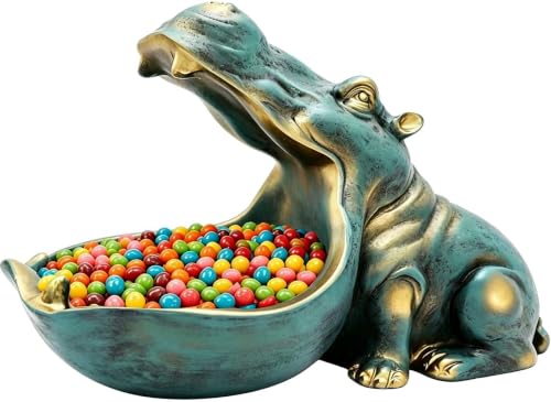 Estatua Hipopótamo Grande Azul para Decoración Hogar miniatura 1