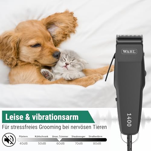 Agrarzone Edition Wahl 1400 Schermaschine Hund mit Aufsteckkamm-Set - Leise Tierhaarschneidemaschine Moser für kleine Hunde wie Yorkshire Terrier - Ergonomisch & langlebig