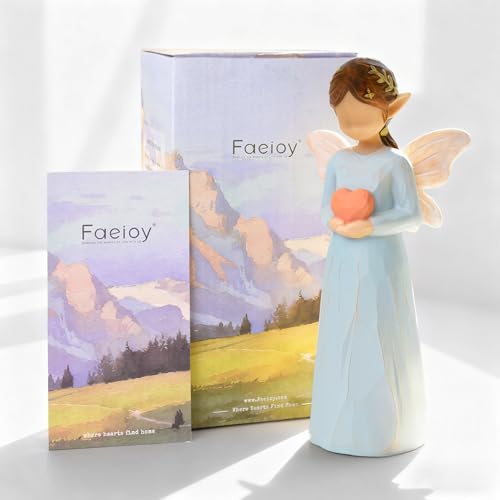 Lnrkai Schutzengel-Elfenstatue, Handbemalte Heilung Geschenke für Muttertag, Thanksgiving, Weihnachten, Zu Hause, Tischdekoration, Feen-Dekoration