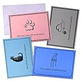 Loss of Pet Sympathy Cards with Envelopes, Pet Condolences Cards, Dog Sympathy Cards Bereavement...