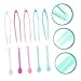 Outanaya 10sets Lens Tweezers and Stick Remover Kit for Glasses Mixed Colors for Travel and Home Use Removal Tools Storage Box