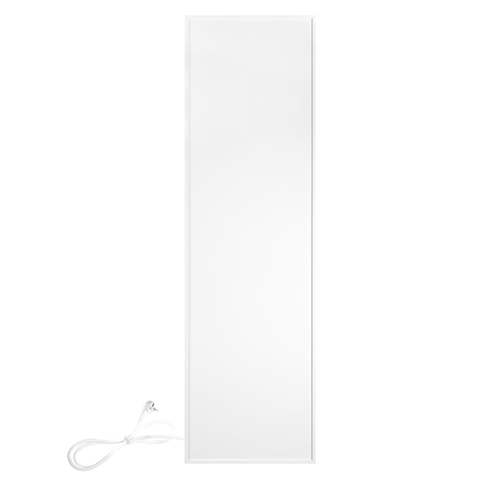 Panel radiante eléctrico WarmlyYours, calor infrarrojo, 400 W, blanco, 30x120 cm, montaje en pared, funcionamiento silencioso, de aluminio