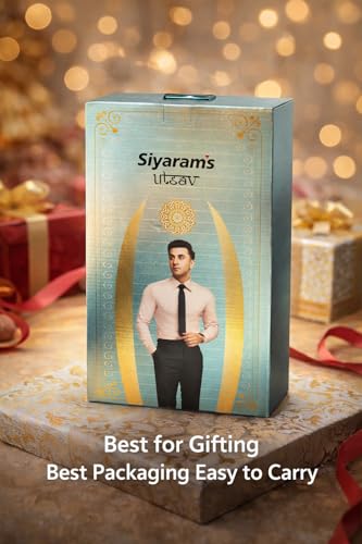 Image of Siyaram's Unstitched Shirt Pant Fabric Combo for Men | Suiting Shirting Material Set | 2.25m Shirt + 1.20m Pant | Formal, Wedding & Office Wear | Gift Box Packing
