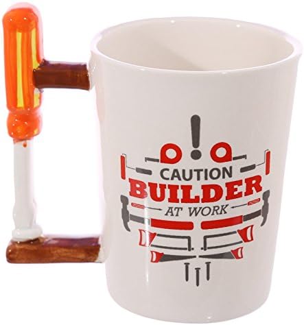 Builders Screwdriver Shaped Handle Mug