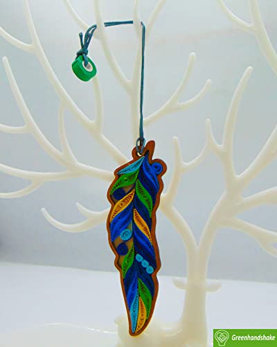 Beautiful Quilled Ornament Doubling As A Bookmark Collection, Thick And Stylish! Great Gifts For Friends, Family, Mothers Day, Christmas, Valentine, Teachers, Students (Artistic Feather) #TOP2