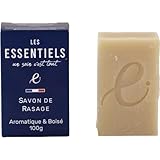 LES ESSENTIELS Bio-Rasierseife - Feste Seife mit reichhaltigem, cremigem Schaum - Für Bart, Beine &...