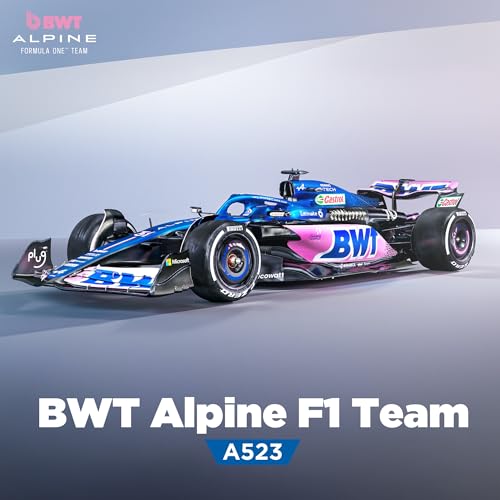 Image of LUPPA Formula 1 ALP A523 Model kit - 1:18 Scale Racing F1 ALP A523 Model Inspired by Pierre Gasly & Esteban Ocon l Building kit, Collectible diecast, 140 Pieces
