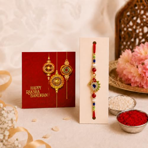 Image of Giftplease Customized Photo Frame LED Night Light Lamp with Rakhi Gift Set for Brother | Personalized Acrylic Table Frame, Premium Rakhi, Roli Chawal, Greeting Card | Rakshabandhan Combo Bhaiya