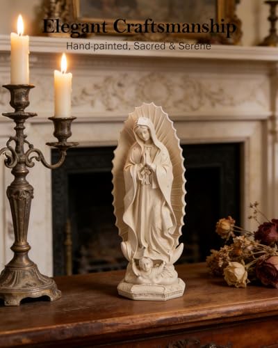 Estatua Virgen de Guadalupe de Resina 11.8 pulg miniatura 2