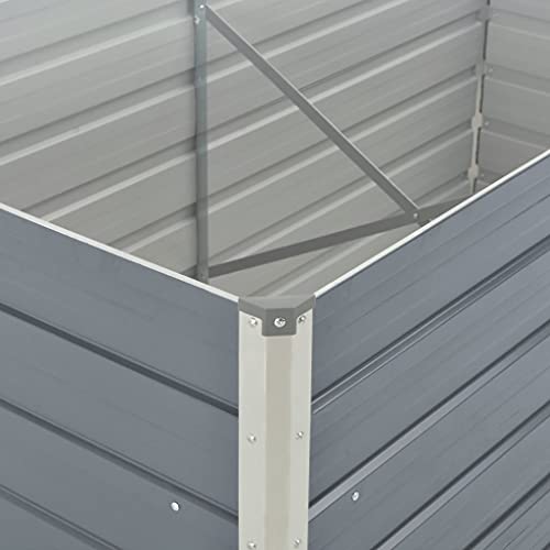 Foto von vidaXL Hochbeet Verzinkter Stahl 160x80x77cm Gartenbeet Pflanzbeet Frühbeet