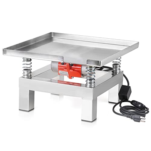 Iczw Concrete Vibration Table Compactor Platform Small Vibrating Test Table Stainless Steel 3600Rpm 110V（13.78 X 13.78 Inches） #TOP6