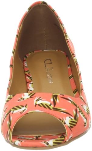 CL by Chinese Laundry Women's Home Run Peep Toe Pump, Coral Parrots, 7.5 M US | Image 1