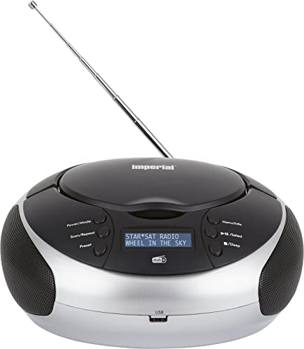 Imperial DABMAN PBB 2 draagbare cd-radio, digitale radio (CD-speler, DAB+/DAB/FM, boombox, stereo, batterij/netvoeding, AUX-in) zwart/zilver - Image 3