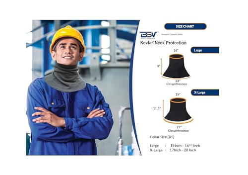 Protector de Cuello para Soldar BSV Kevlar Negro Grande miniatura 6