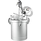 VEVOR Pressure Pot Tank, 2.5 Gallon Paint Pressure Pot, 10L Stainless Paint Tank with 2.0mm Nozzle, Spray-Guns and Paint Hose Paint Sprayer Kit (10L 2.0mm)