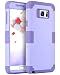 Galaxy Note 5 Case, BENTOBEN Samsung Galaxy Note 5 Case 3-in-1 Hybrid Shockproof Anti Scratch Polycarbonate Hard Covers for Upper and Bottom Soft Silicone for Interior Cover, Purple