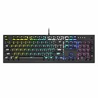 Corsair K60 RGB Pro Low Profile Mechanical Gaming Keyboard - CHERRY MX Low Profile SPEED Mechanical Keyswitches – Slim and Streamlined Durable Aluminum Frame - Customizable Per-Key RGB Backlighting