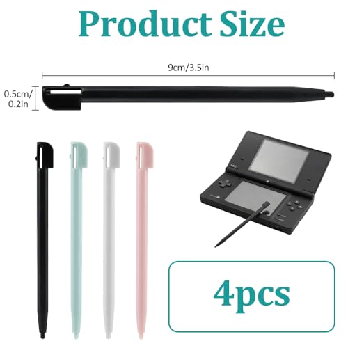 4 Stück Stift für NDSL, Nintendo DS Lite Stift, Eingabestift Stifte für NDS DS Lite DSL NDSL Pen Tip Spielkonsole Stylus Kunststoff Spielkonsole Zubehör