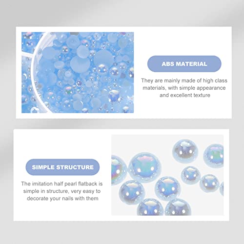 COHEALI Acessórios Para Unhas 1 caixa de imitação semi-rodada Pearl Flatback Headwear Decoração De U