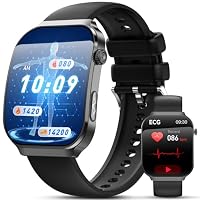 Lgnitek 2026 Nuovo Smartwatch con ECG, 2.2&rdquo; Curvo Orologio 24H Pressione Sanguigna/HRV/ SpO2/Frequenza Cardiaca/Sonno per Uomo Fitness Tracker,IP68 iOS Android