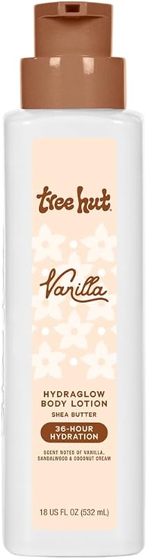 Loção Corporal Tree Hut Vanilla, fragrância de baunilha quente, 530 mL