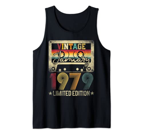 Limited Edition 1979 January 44th Birthday Gift 44 Years Old Tank Top