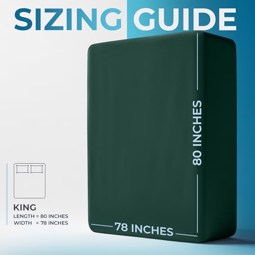 Image of Utopia Bedding Extra Deep Pocket King Fitted Sheet, Fits up to 21 Inch Mattress - Hotel Luxury, Soft, Breathable and Comfy - Shrinkage and Fade Resistant - Easy Care (Emerald)
