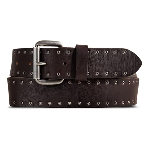 Image of Lucky Brand Men's Jeans Leather Belt| Classic| Casual| Dress| Everyday| American Heritage| Genuine Leather| Metal Buckle
