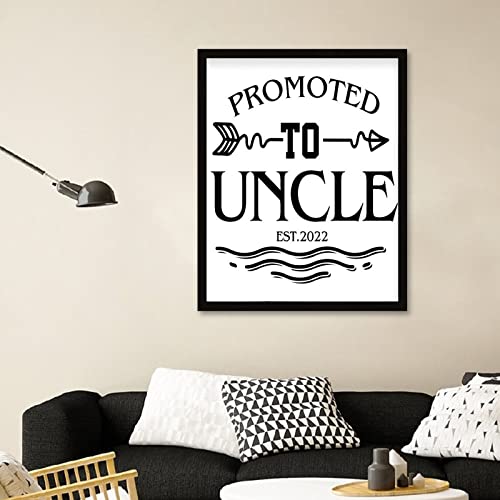 Souvenir Promoted to Uncle panneau bois encadré future naissance