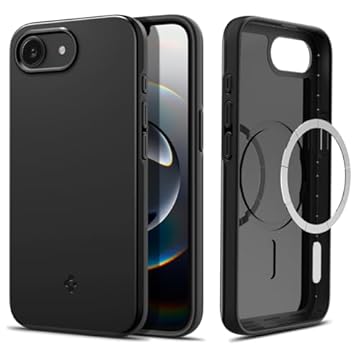 Spigen Capa para iPhone 16e, MagFit de ajuste fino [compatível com acessórios Magsafe] [proteção de nível militar] - preta