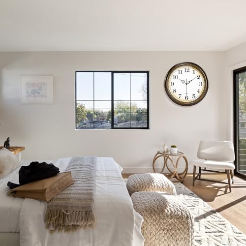 Yoiolclc 12 Wall Clock Battery Operated Silent Non-Ticking Vintage Wall Clocks thumb #4