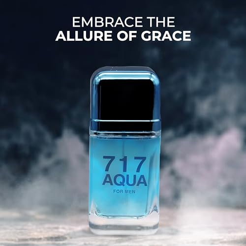 Image of AFLUXE 2PCS Valentine Milano /717 Aqua Eau De Toilette for Men-Fresh,Romantic Scent Perfume for Men 3.4 Fl Oz Each Mens Cologne For All Skin Daily Used