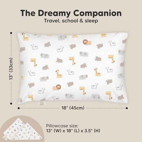 image for KeaBabies Toddler Pillow with Pillowcase - 13x18 My Little Dreamy Kids