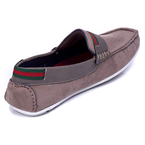 Mocassim Masculino em Camurça JLX Shoes (44, Taupe)
