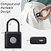 Pothunder Fingerprint Padlock, Smart Padlock, Locker Lock, Combination Lock, Fingerprint Lock with APP Unlock, USB Rechargeable, Suitable for Gym Locker, Door, Locker(Black)