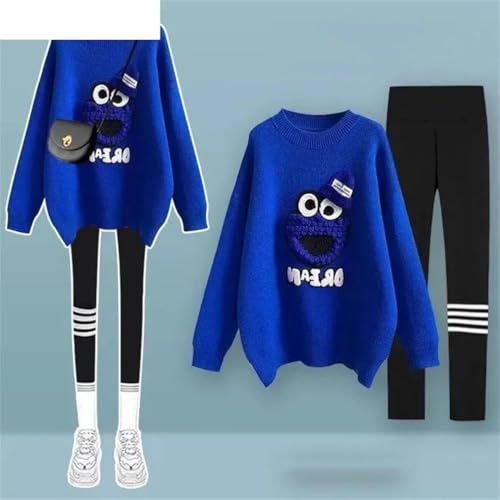 Women's and Winter Set Knitted Sweater Slim Pants Age Reducing Two Piece Set2