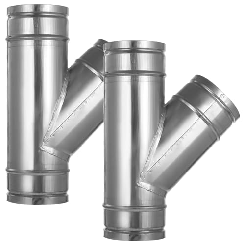 2 Pack 4-Inch Y Fitting Duct Splitter