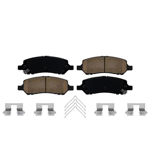 Image of Detroit Axle - Brake Pads for 2013-2016 Dodge Dart 2014 2015 Ceramic Brake Pads w /Hardware Front and Rear Replacement